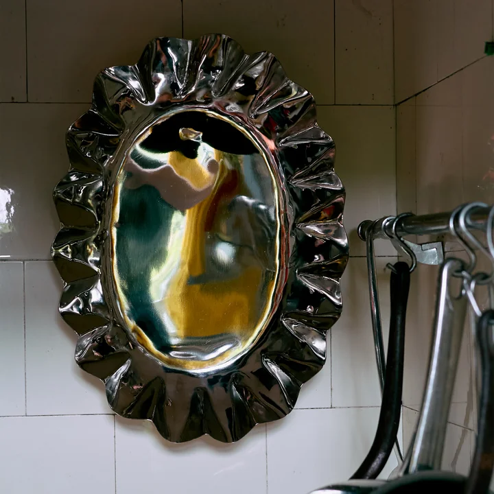 HKliving - New Classics Plateau, moyen, chrome