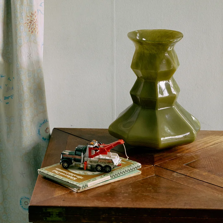 HKliving - Silhouette Vase en verre, vert