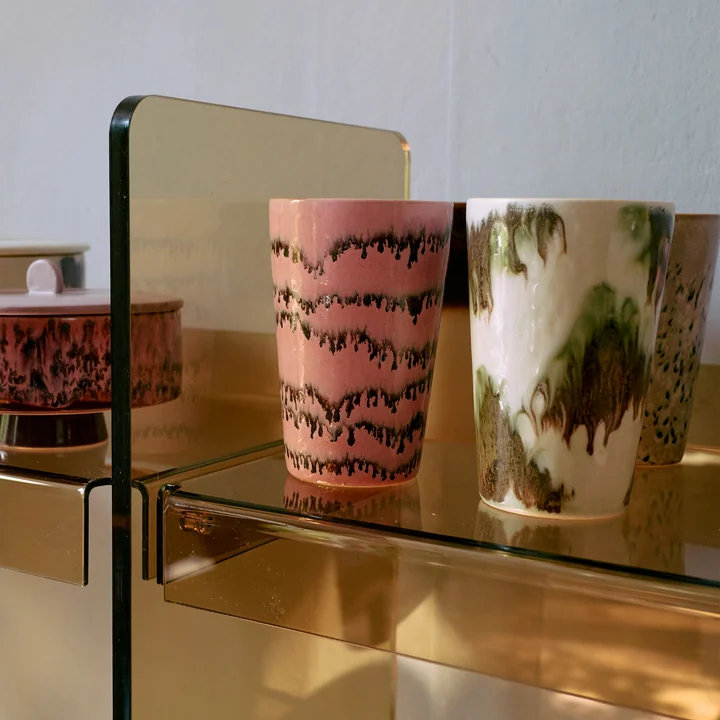 HKliving - 70's Tasse à thé 460 ml, baroque (set de 2)