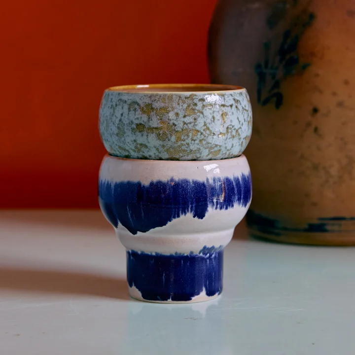 HKliving - 70's Tasse à espresso, lungo, symbolism (set de 2)