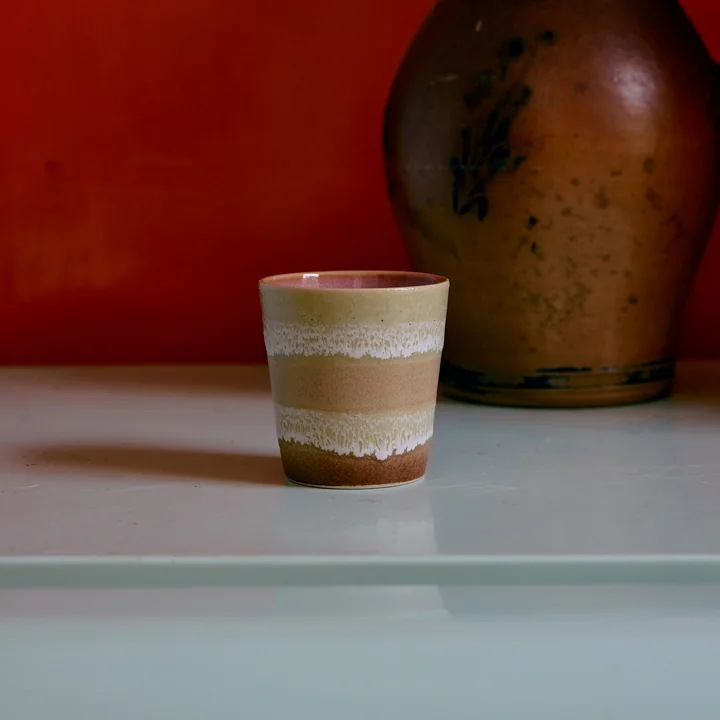 HKliving - 70's Tasse à café, 230 ml, umber