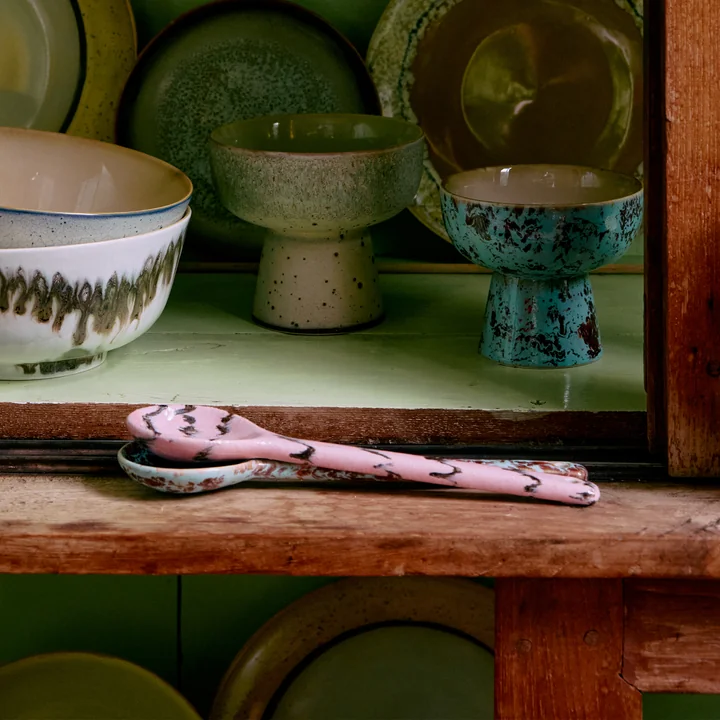 HKliving - 70's Cuillère de service, sprinkle (set de 2)