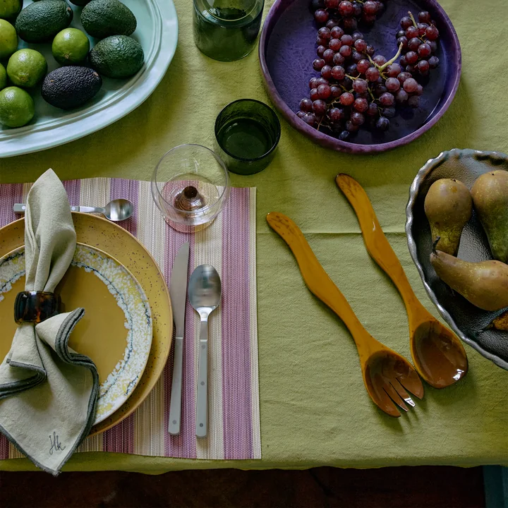 HKliving - Set de couverts à salade, ochre (2 pcs.)