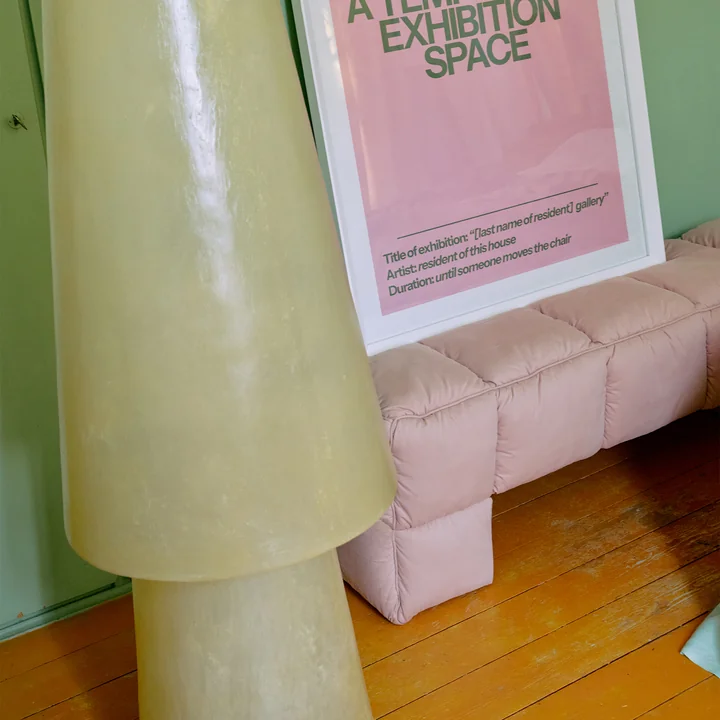 HKliving - Puffy Lobby Banc, 140 cm, blush