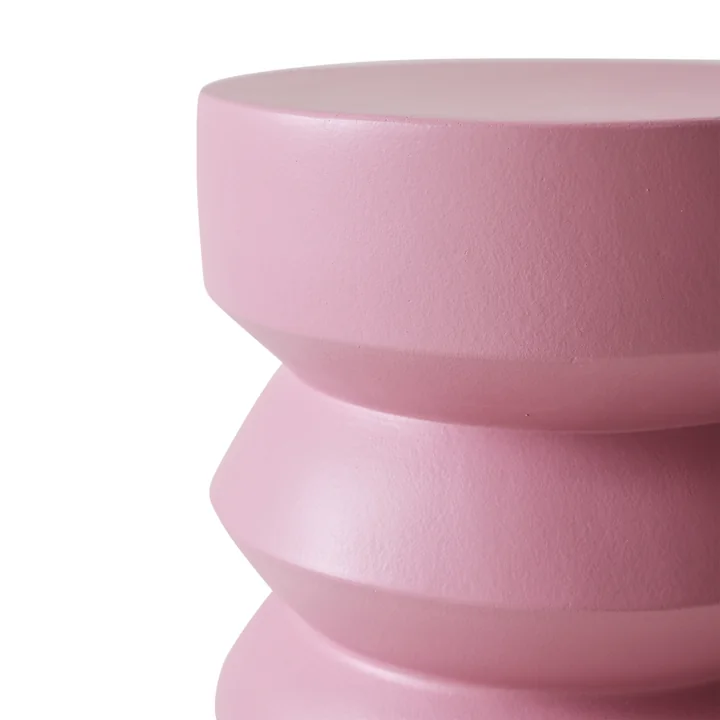 HKliving - Table d'appoint en faïence, Ø 32 x H 41 cm, rouge