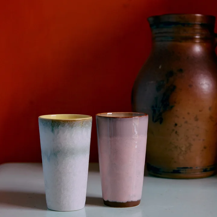 HKliving - 70's Tasse à Latte Macchiato, 280 ml, fresco (set de 2)