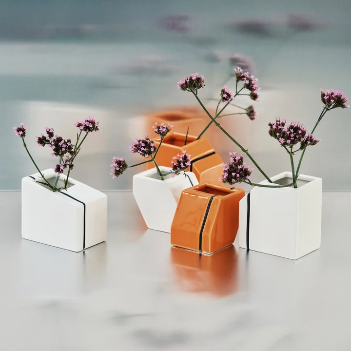 Serax - Silos Vase, mini, orange et blanc