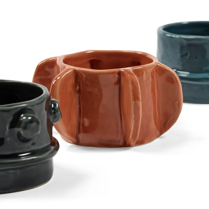 Serax - Molly bougeoir pour bougies à chauffe-plat, large, multicolore (set de 3)