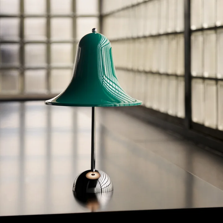 Verpan - Pantop Portable Lampe LED rechargeable Ø 30 x 18 cm, dark teal