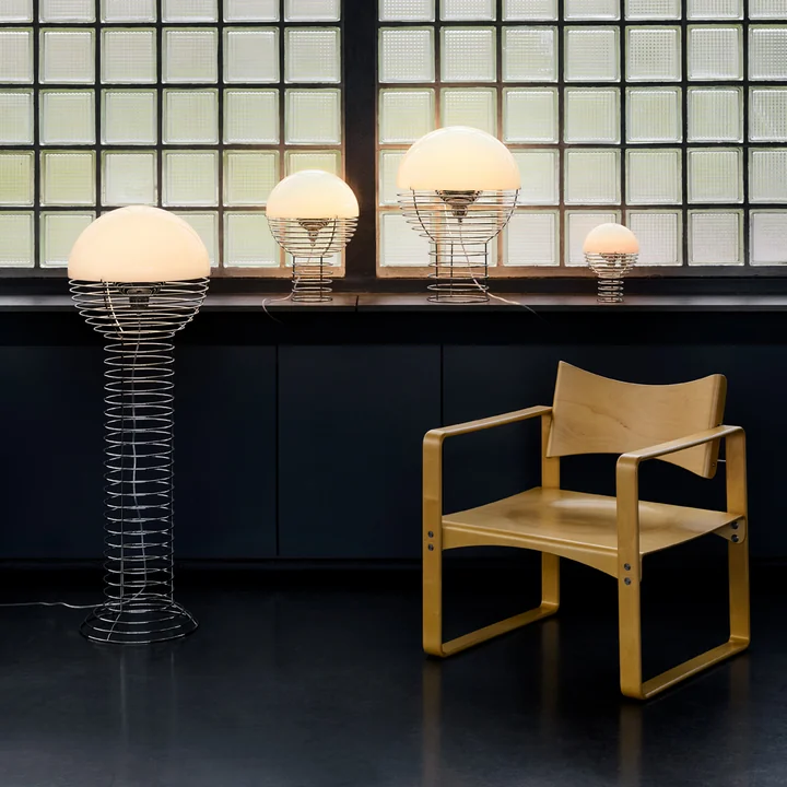 Verpan - Wire Lampes LED, chrome / blanc