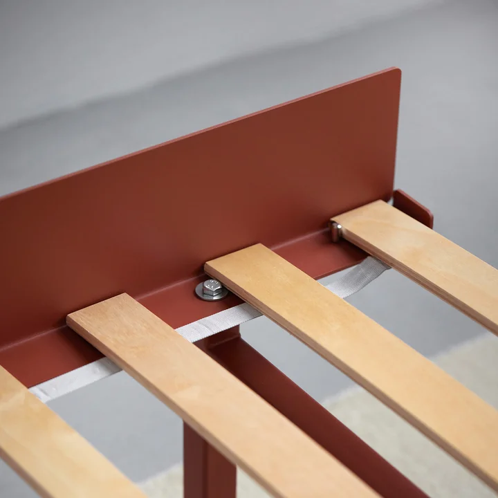 Moebe - Lit à lattes, terracotta