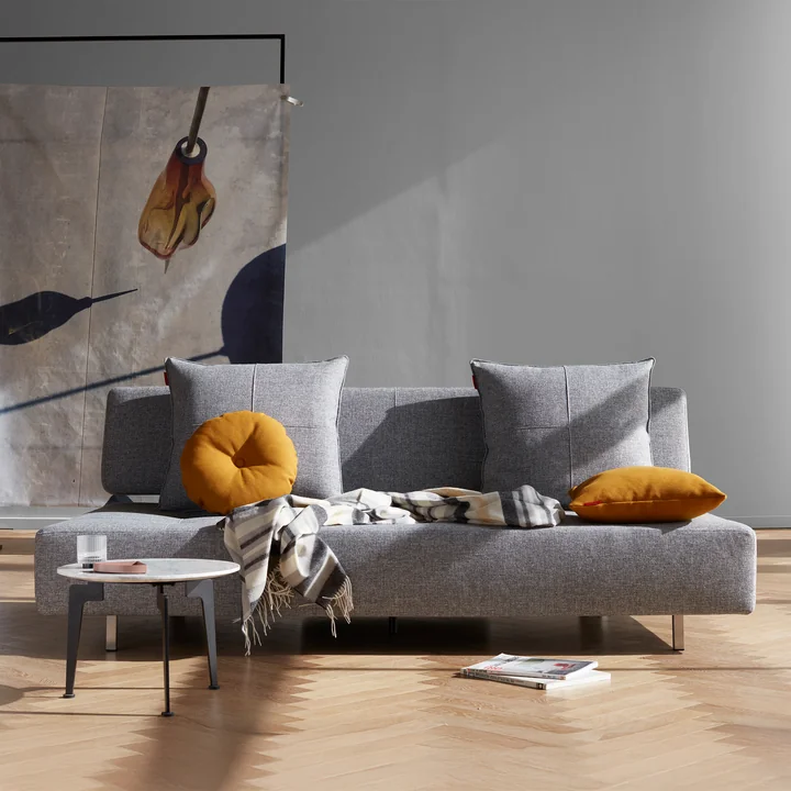 Innovation Living - Long Horn Deluxe Excess Canapé-lit, 210 x 114 cm, gris (565 Twist Granite )