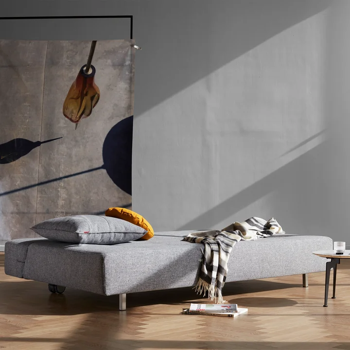 Innovation Living - Long Horn Deluxe Excess Canapé-lit, 210 x 114 cm, gris (565 Twist Granite )