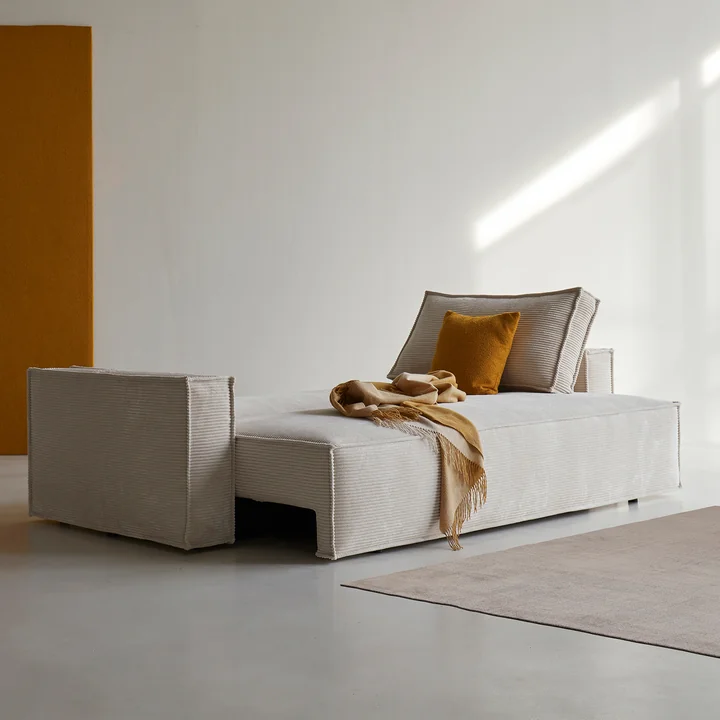 Innovation Living - Newilla Canapé-lit, 246 x 110 cm, ivoire (595 Corduroy )