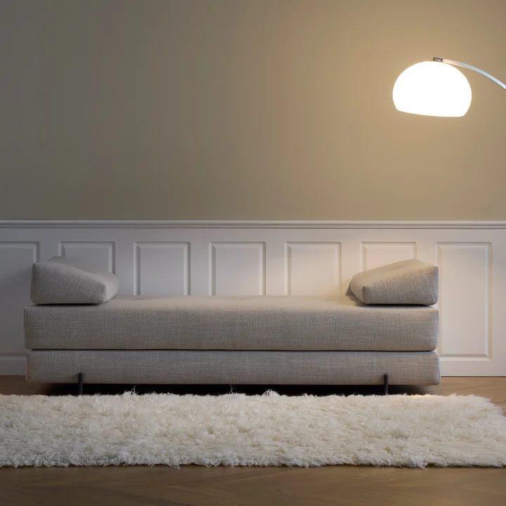 Innovation Living - Sigmund Alu Canapé-lit, 200 x 84 cm, naturel (579 Kenya Gravel )