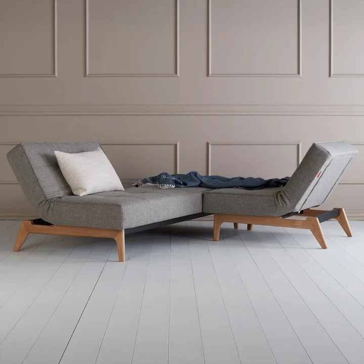 Innovation Living - Splitback Canapé-lit, 210 x 96 cm, gris (521 Mixed Dance )