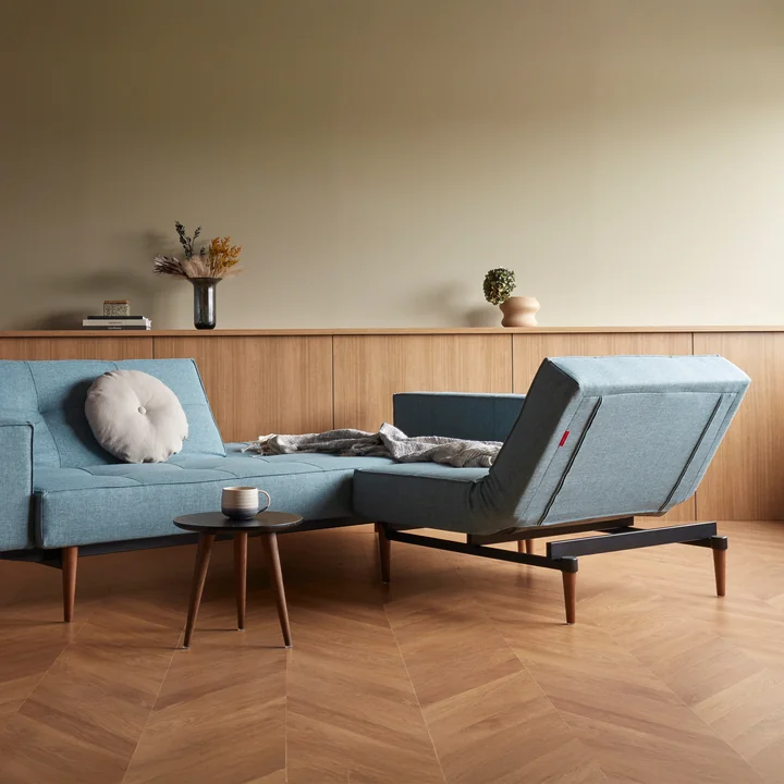 Innovation Living - Splitback Styletto Canapé-lit avec accoudoirs, bleu clair (525 Mixed Dance )