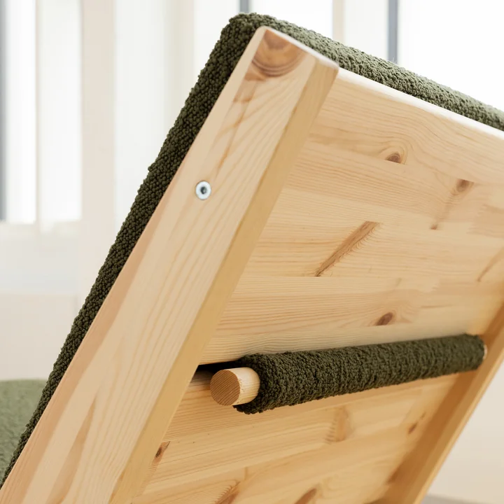 Karup Design - Sway Lounge Chair avec coussin d'assise, pin naturel / evergreen