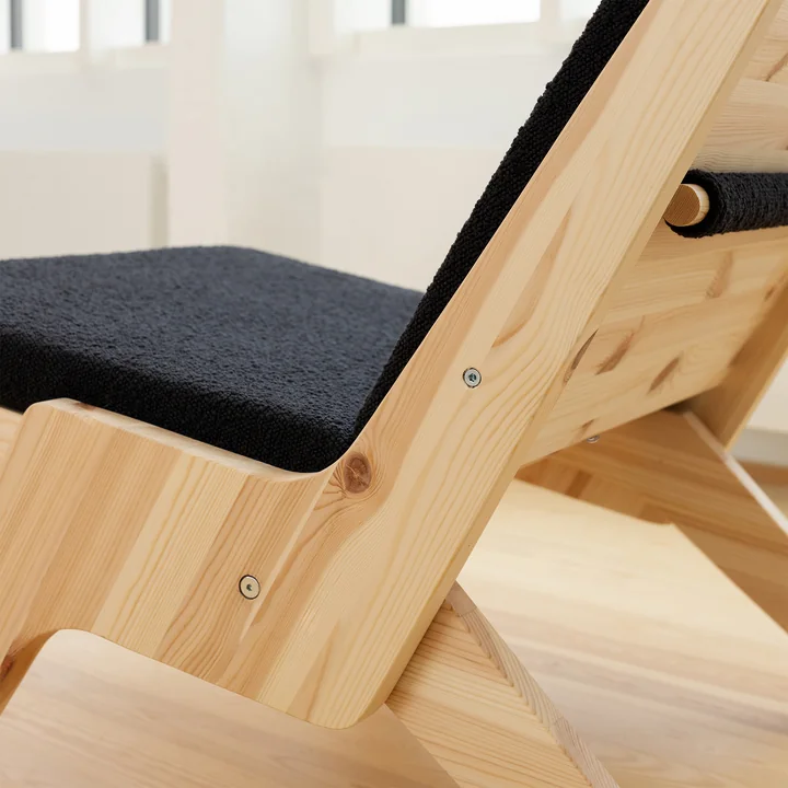 Karup Design - Sway Lounge Chair avec coussin d'assise, pin naturel / midnight grey