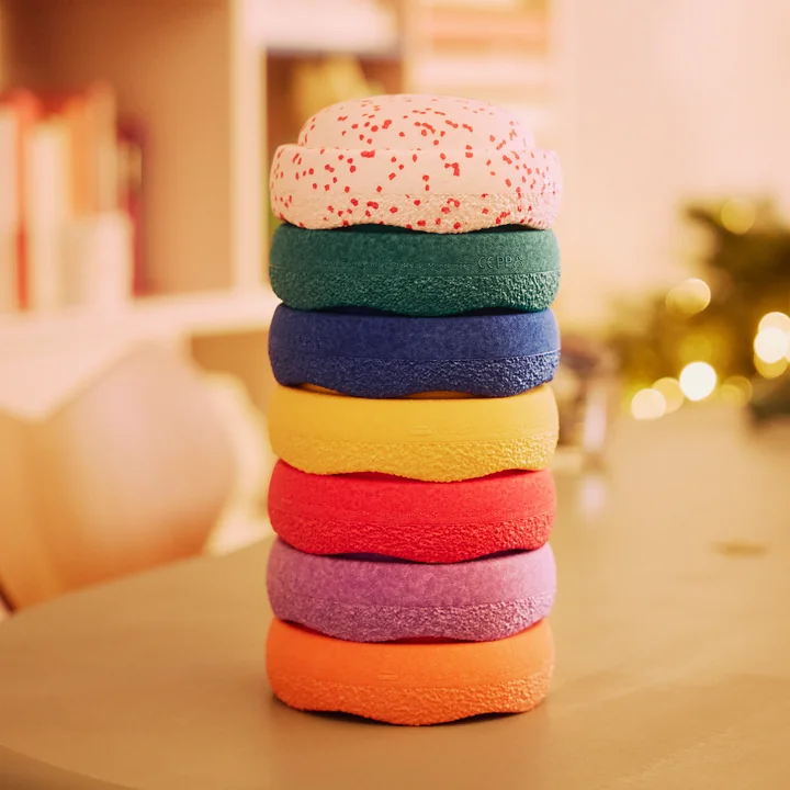 Stapelstein® - Original Mini, rainbow classic, blush special (set de 7)