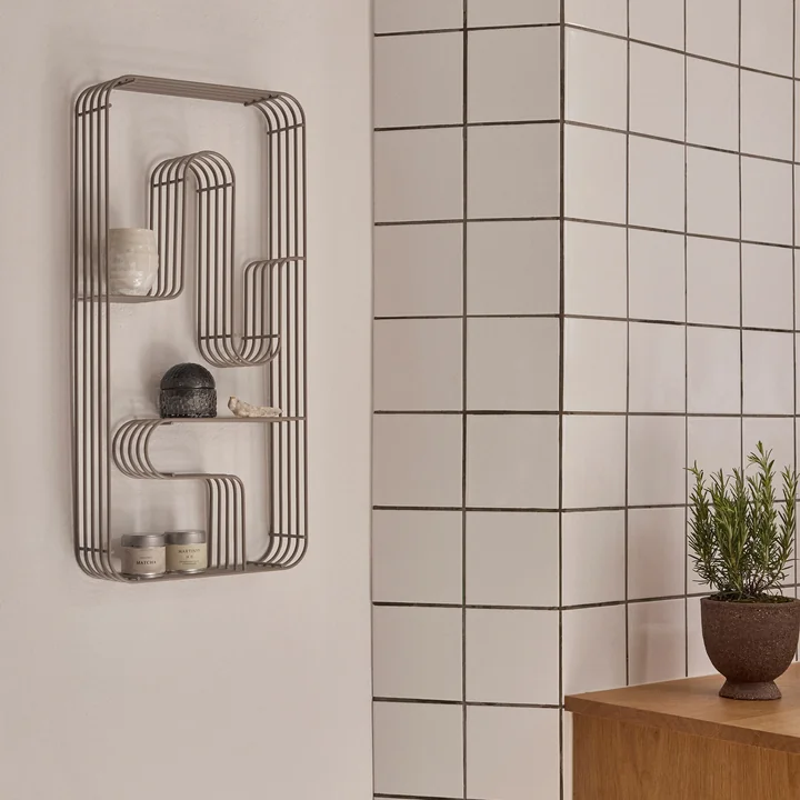 AYTM - Curva Étagère murale rectangulaire, taupe