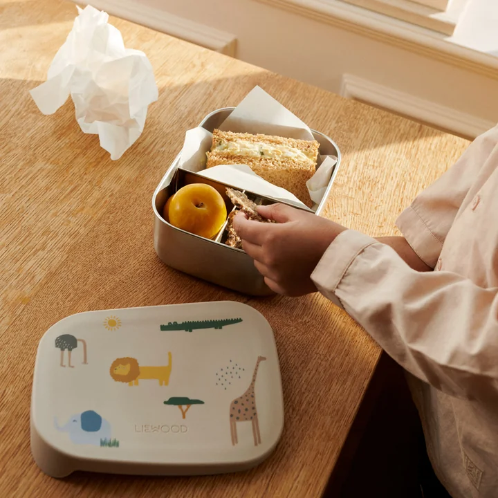 LIEWOOD - Arthur boîte à lunch avec couvercle, Safari, sandy mix