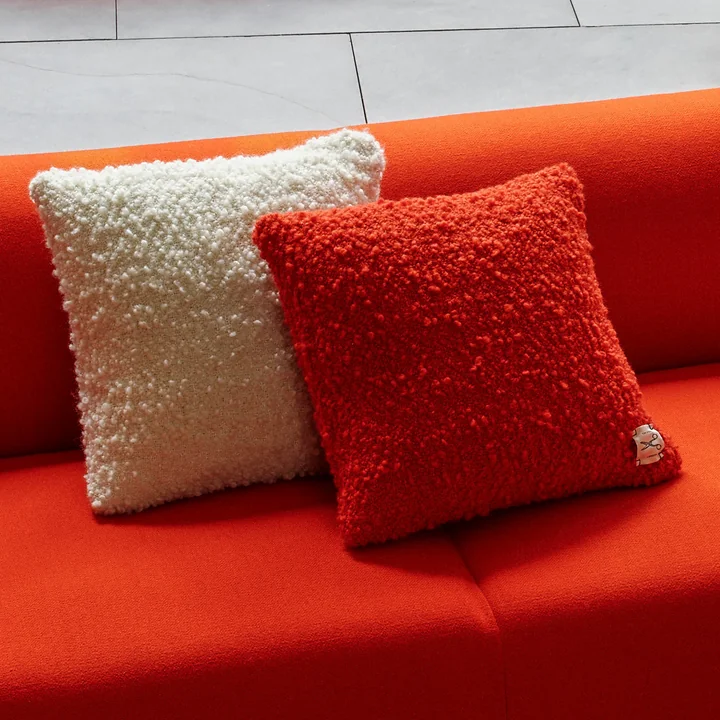 Tom Dixon - Bobble coussin, 45 x 45 cm, orange et naturel