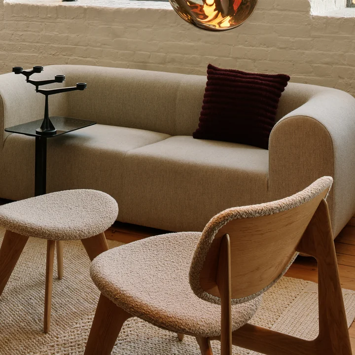 Tom Dixon - Ridge coussin, 45 x 45 cm, bordeaux