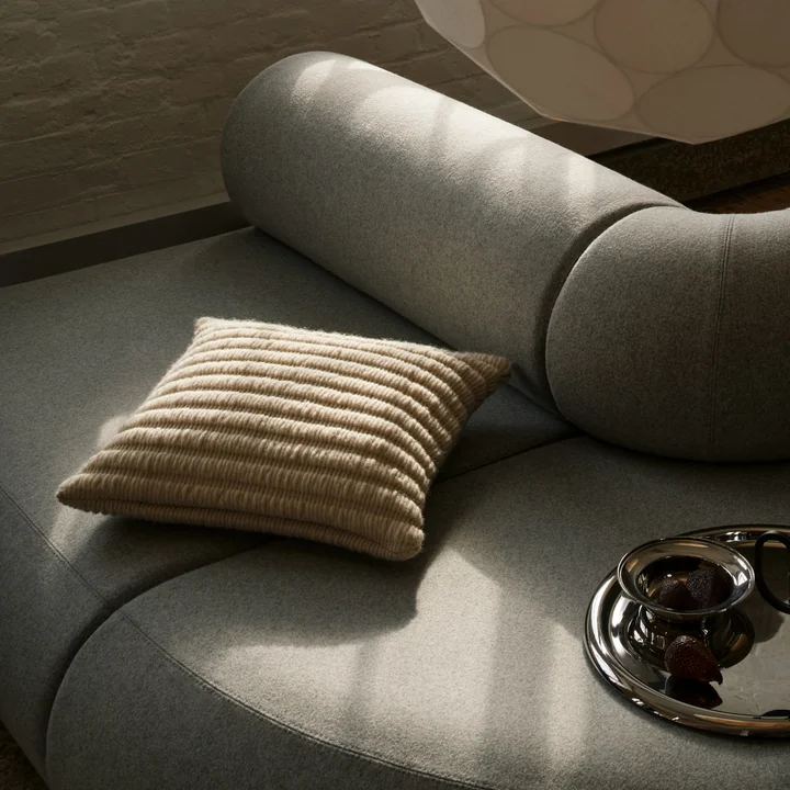 Tom Dixon - Ridge coussin, 45 x 45 cm, naturel