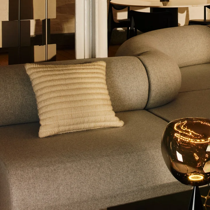 Tom Dixon - Ridge coussin, 45 x 45 cm, naturel