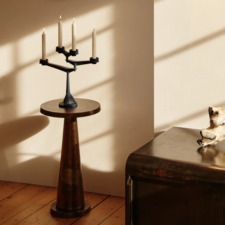 Tom Dixon - Spin Bougeoir de table Mini, bleu