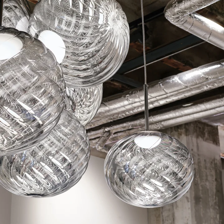 Tom Dixon - Whirl Lampe à suspendre, Ø 30 cm, argenté