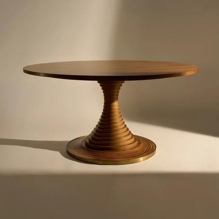 Gubi - Tavolo a Dischi Table de salle à manger, noyer américain