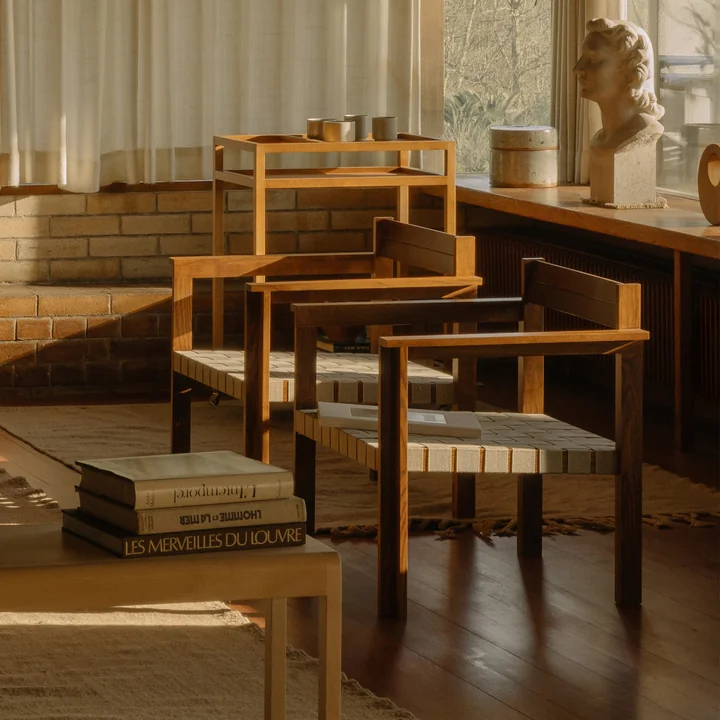 Frama - Symmetry fauteuil, frêne miel / oat