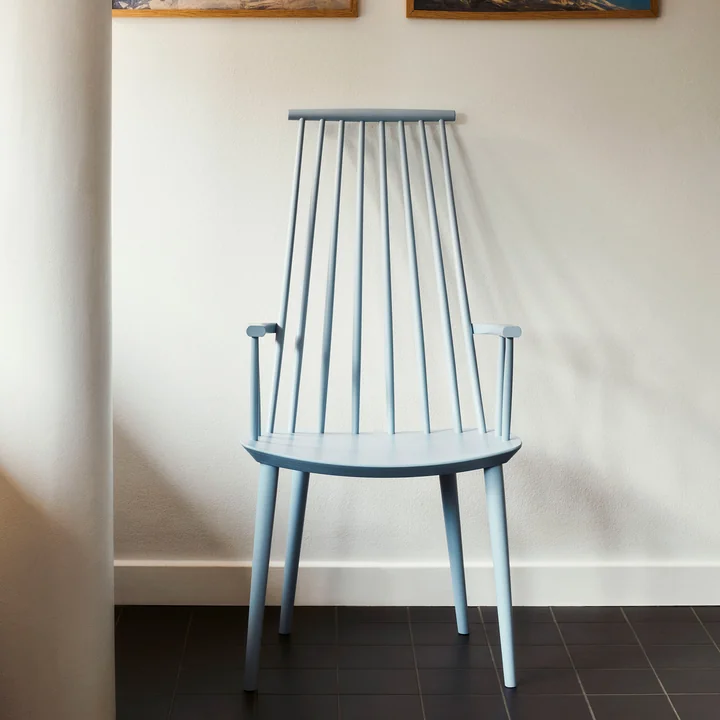 HAY - J110 Chair, hêtre laqué slate blue