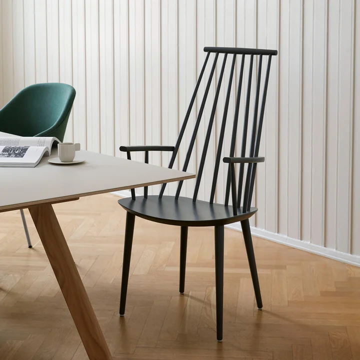 HAY - J110 Chair, hêtre laqué noir