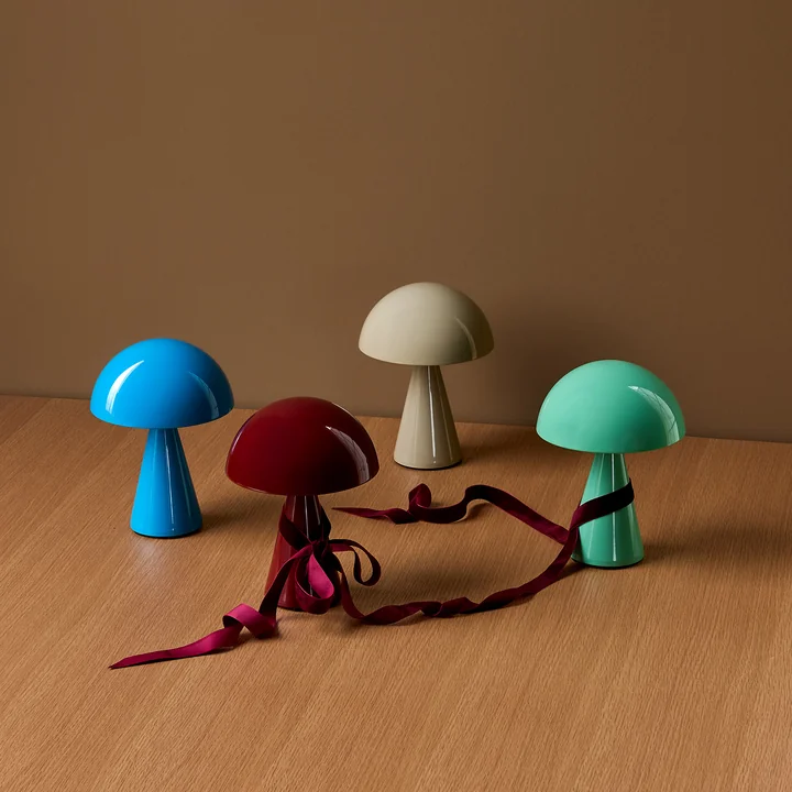 Hübsch Interior - Mush lampe de table à accu, mini, bleu