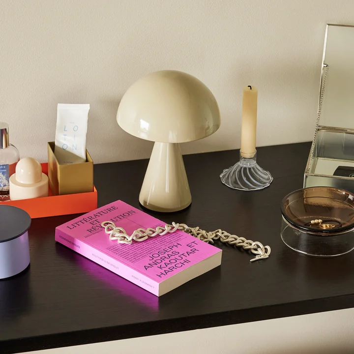 Hübsch Interior - Mush lampe de table à accu, Mini, sable