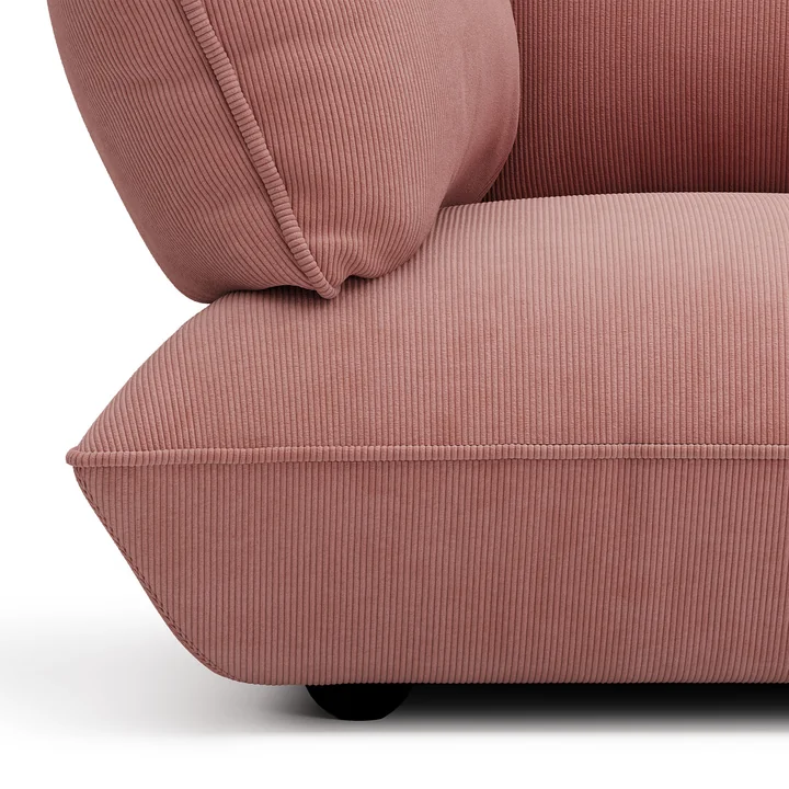 Fatboy - Sumo Module d'angle gauche, rose pâle (Cord)