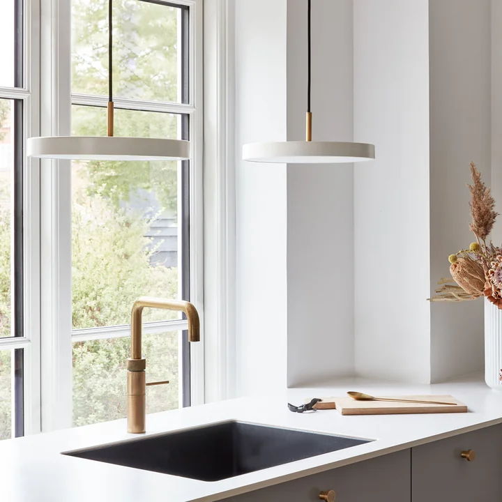 Umage - Asteria Mini lampe LED suspendue, laiton / pearl