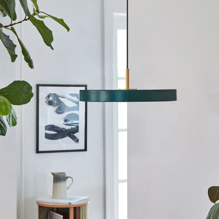 Umage - Asteria Mini lampe LED suspendue, laiton / forest