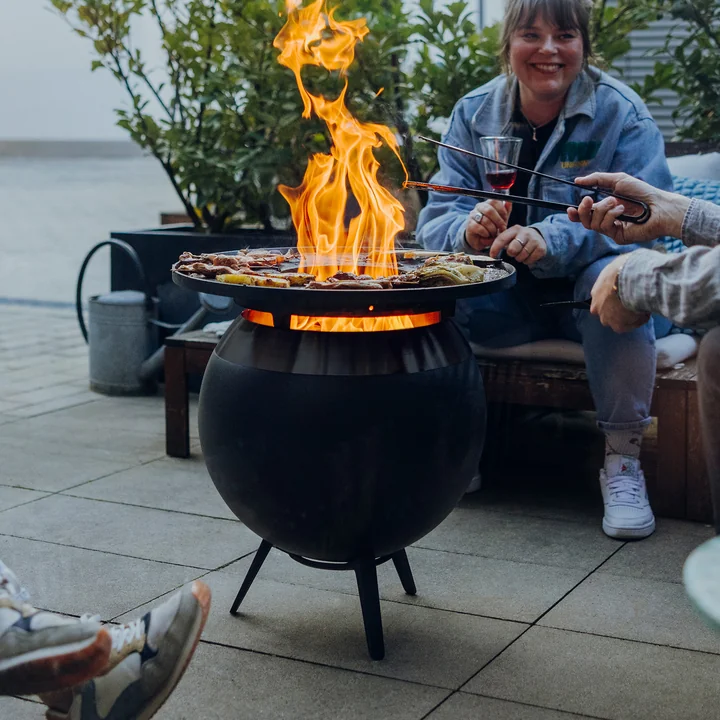 höfats - Moon 45 Set de grillades plancha bas, all black