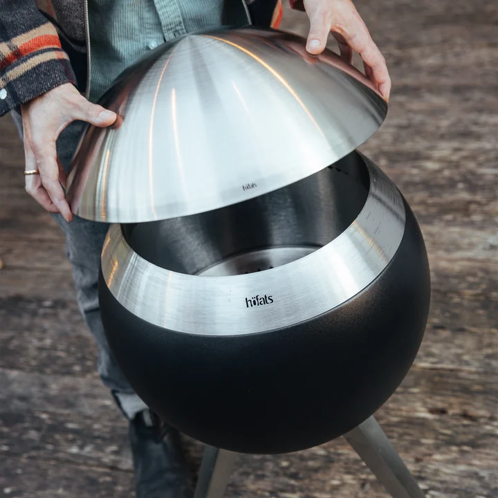 höfats - Moon 45 Couvercle, acier inoxydable brossé