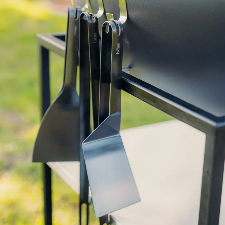 höfats - Set de couverts à barbecue (3 pièces), noir