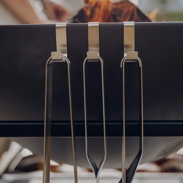 höfats - Set de couverts à barbecue (3 pièces), acier inoxydable