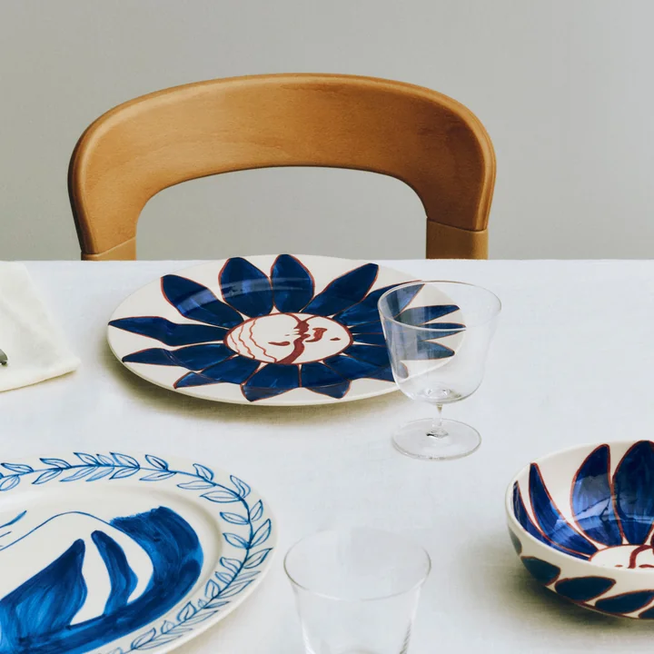 HAY - La Pittura Assiette Ø 28,5 cm, deep blue flower