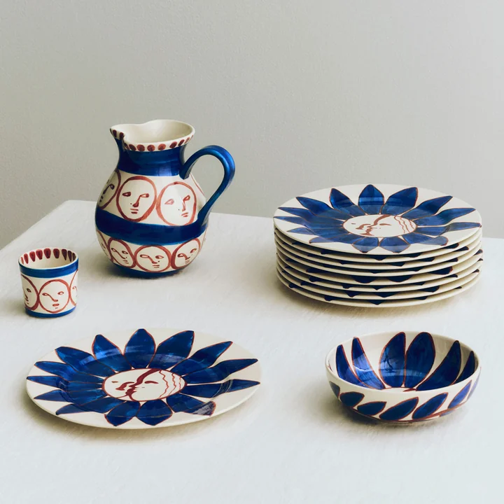 HAY - La Pittura Assiette Ø 28,5 cm, deep blue flower