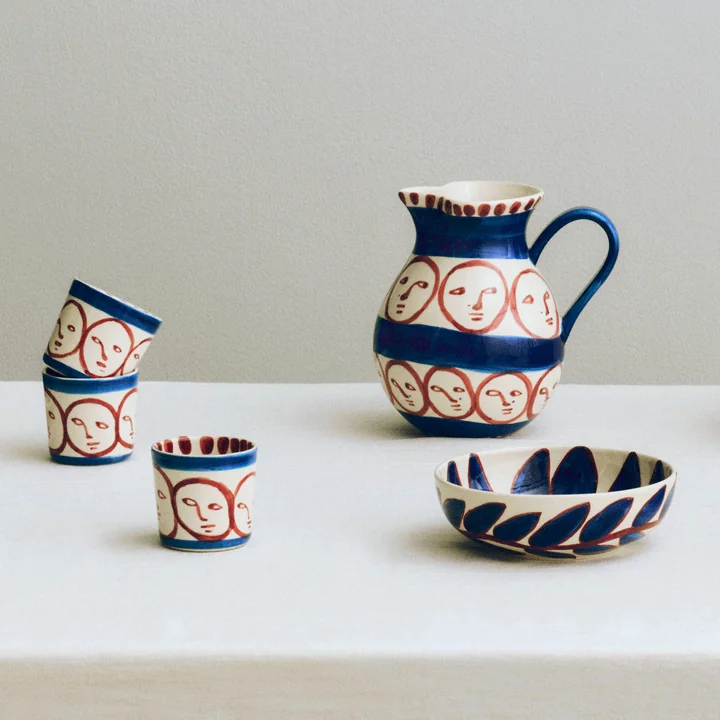 HAY - La Pittura Pichet, 2 l et tasse, 240 ml, la faccia