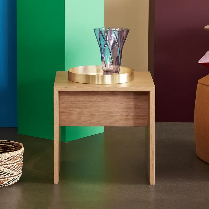 Hübsch Interior - Less Table d'appoint, 42 x 42 cm, chêne naturel