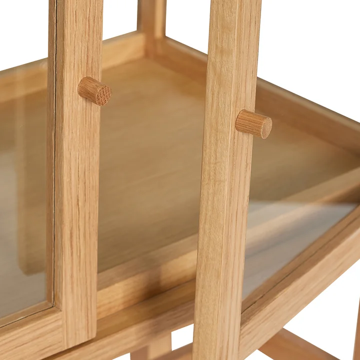 Hübsch Interior - Poetic Armoire Display, H 88 cm, verre / chêne naturel